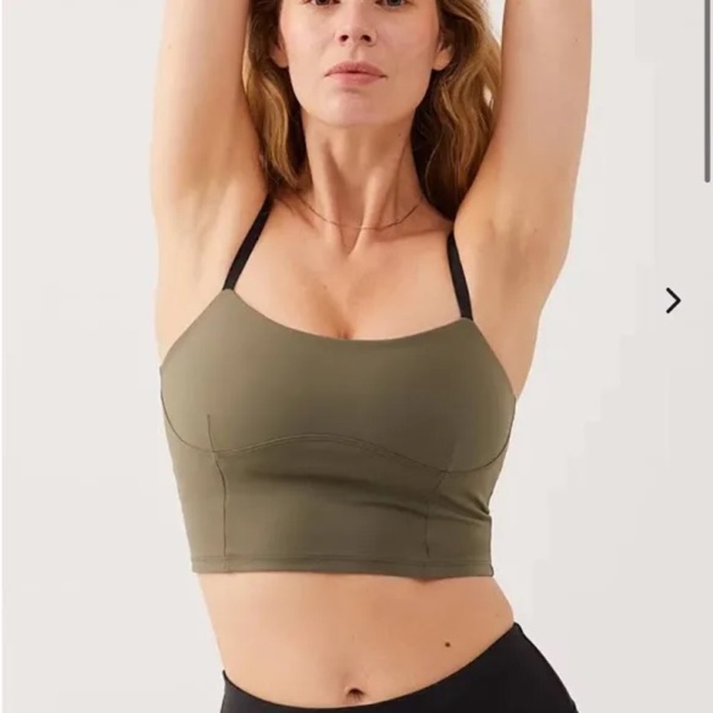 NWT Outdoor Voices SuperForm Crop Tank - Tea Tree/Black - Size S Brand